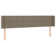Testiera | Testata ad Orecchio Tortora 163x16x78/88 cm in Tessuto