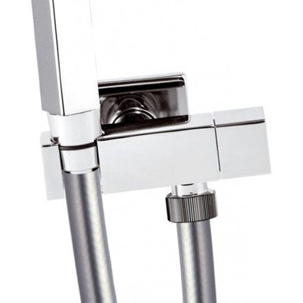 Set idroscopino quadro composto da: rb120 sq, flessibile e rubinetto ad angolo sq