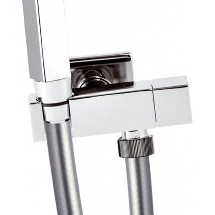 Set idroscopino quadro composto da: rb120 sq, flessibile e rubinetto ad angolo sq