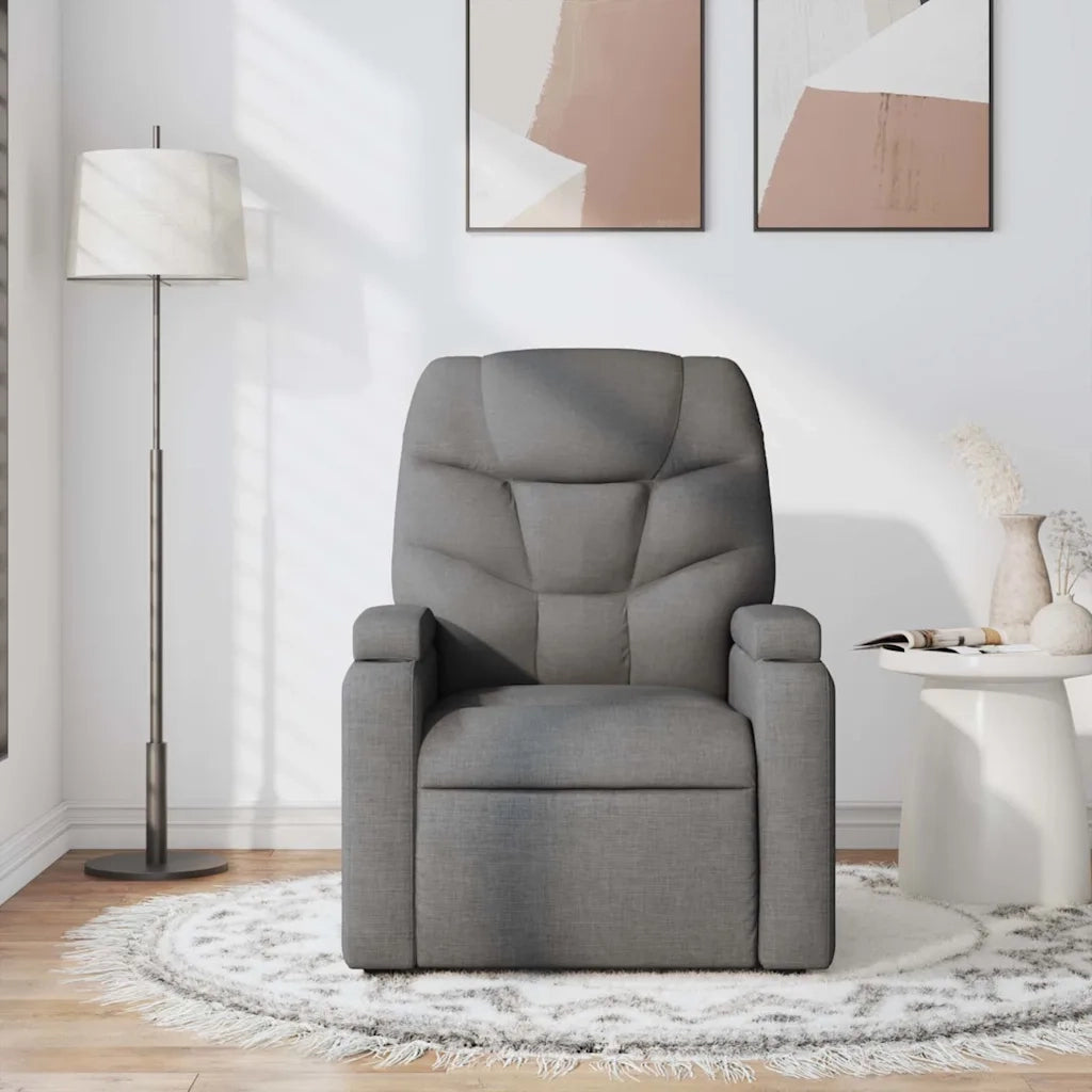 Poltrona Massaggiante | Sedia Relax Reclinabile Grigio Scuro in Tessuto