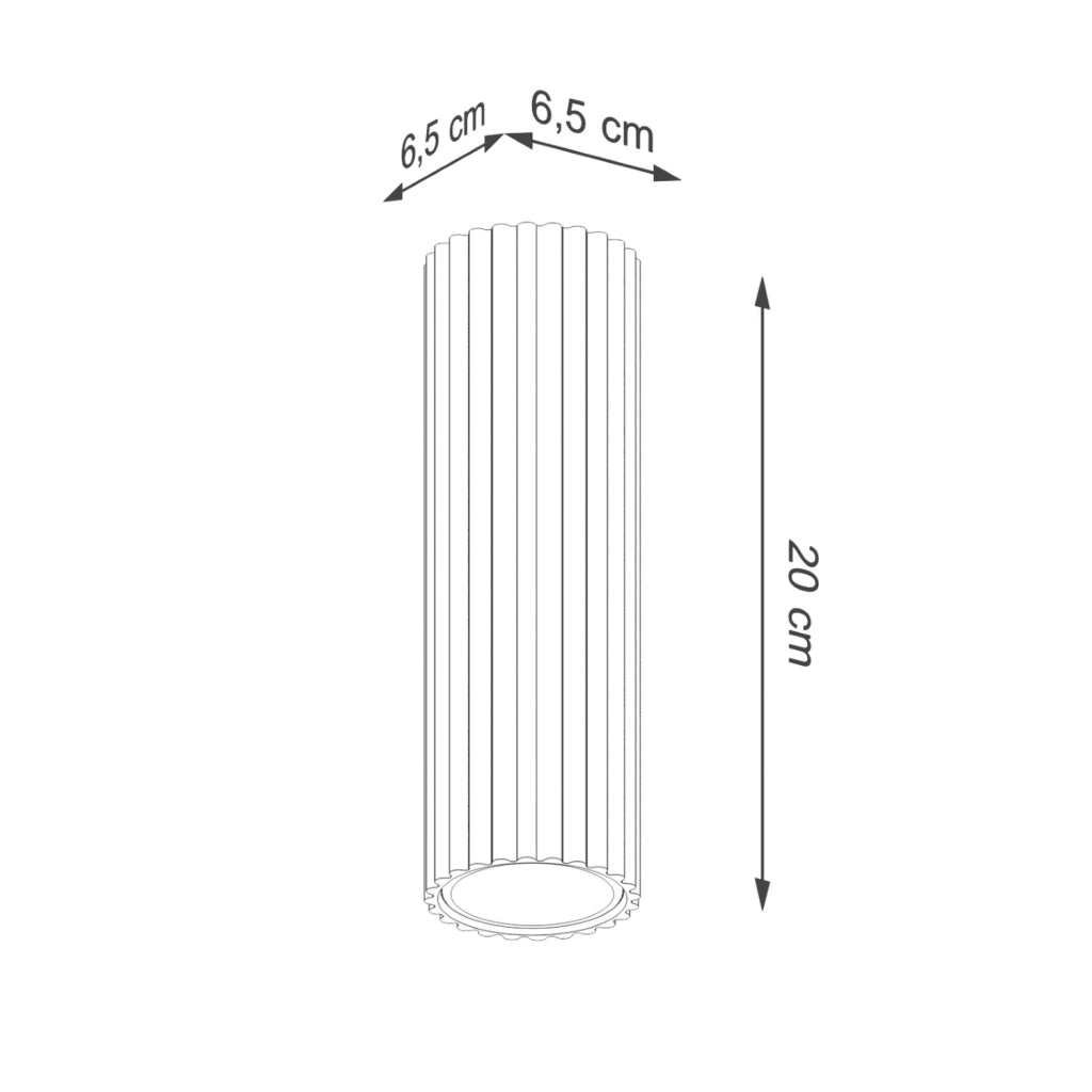 Spot soffitto GRAVIO Pure Lume beige tubo 20cm GU10