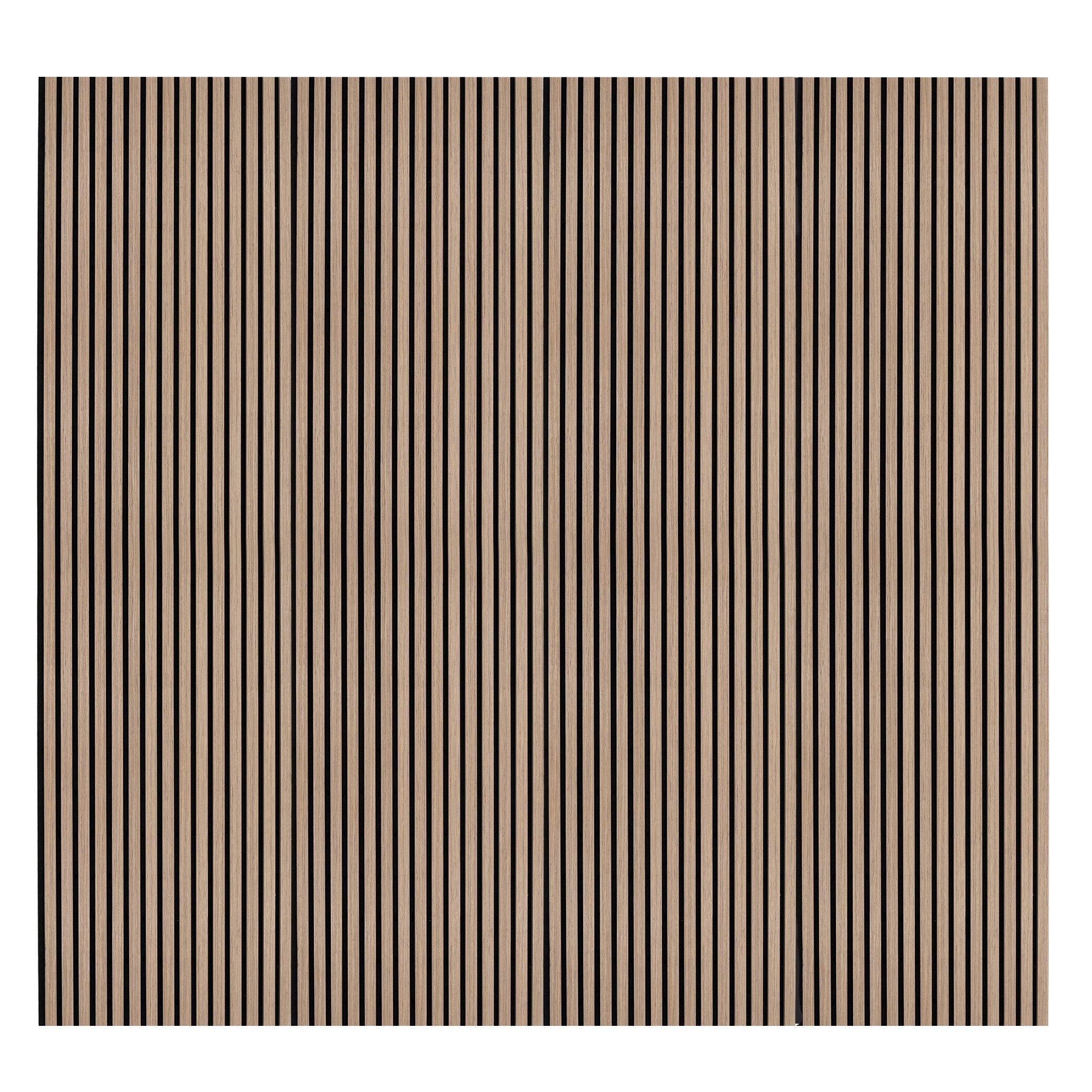 Tre Pannelli Fonoassorbenti con Doghe Noce Chiaro 3D in Legno 2400 x 600mm