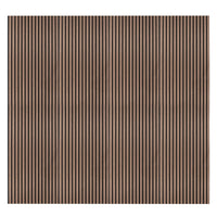 Tre Pannelli Fonoassorbenti con Doghe Noce Scuro Moderno Lusso 3D 2400 x 600mm