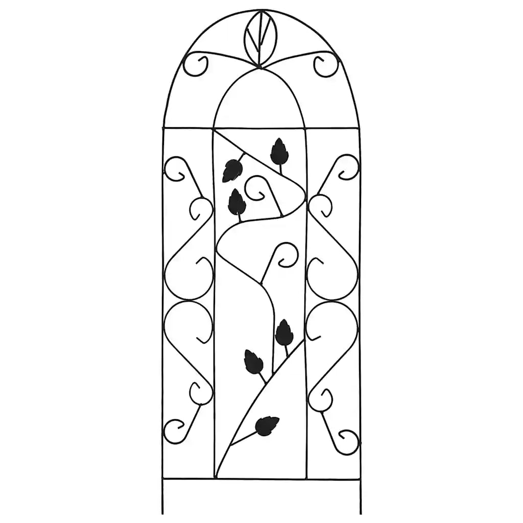 Supporti da Giardino per Piante 3 pz-Supporti per piante Neri 40x100 cm in Ferro