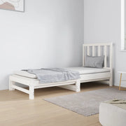 Dormeuse Estraibile Bianca 2x(90x190) cm Legno Massello di Pino cod mxl 53797