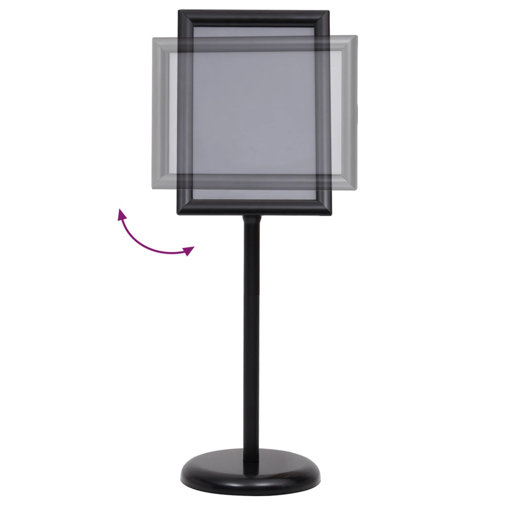 A3 Pedestal Poster Stands 2 pcs Alluminio Nero