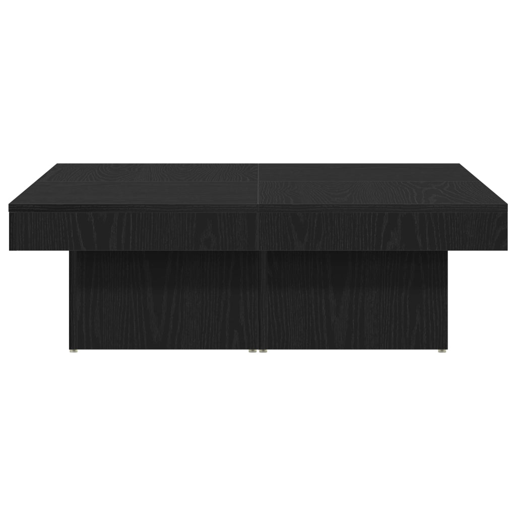 Tavolino da caffÃ¨  Nero Rovere 90x90x28 cm in legno ingegnerizzato