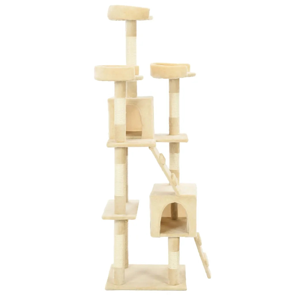 Albero per Gatti con Tiragraffi in Sisal 170 cm Beige CFW2721171