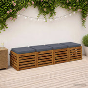 Cuscini per Sedia in 4 Pezzi SOEST 4 pz 100% Poliestere Blu 944387