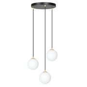 Lampada a sospensione ROYAL in metallo nero e oro