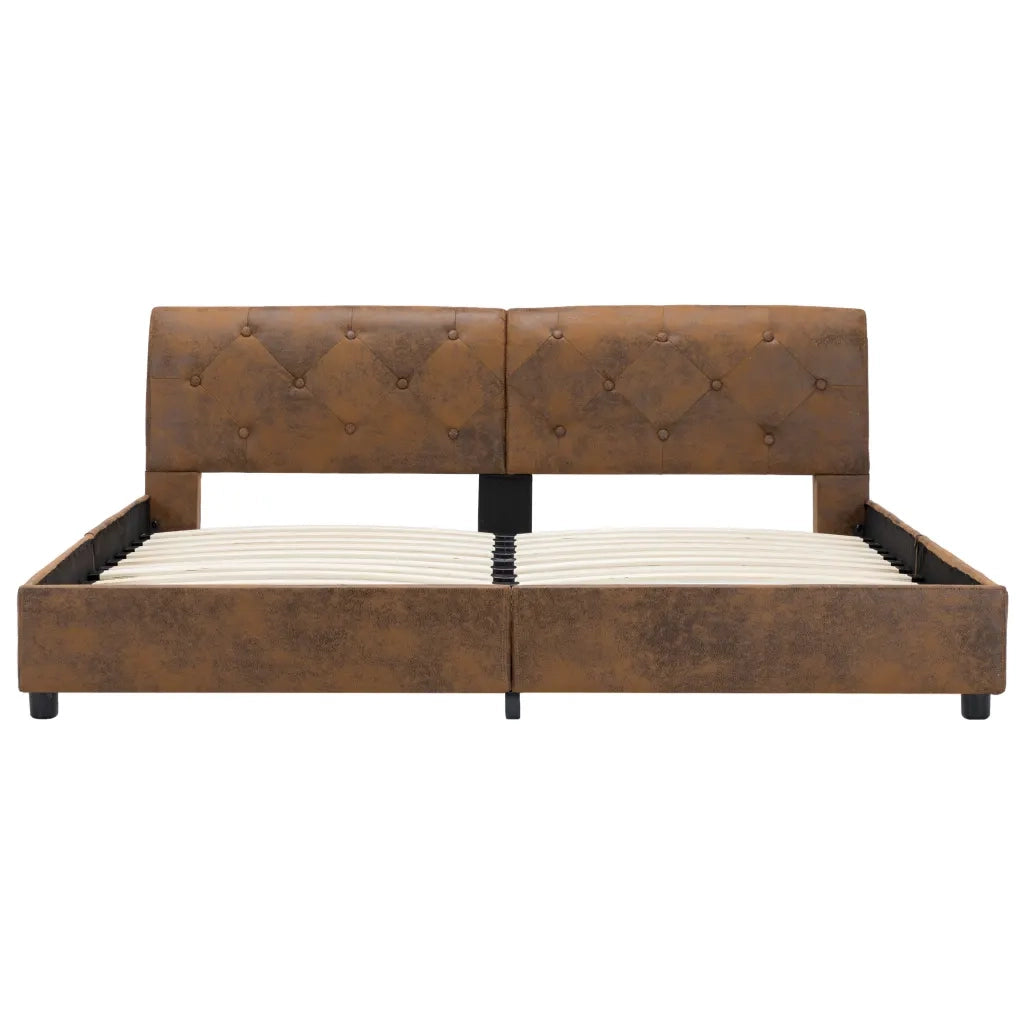 Giroletto Marrone in Similpelle Scamosciata 160x200 cm cod mxl 58807