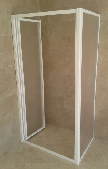 Box doccia acrilico - 2 lati, Fisso piu' Libro - Misura: 85 x 75 x h185