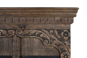 Credenza a quattro ante realizzata a mano in legno di mango