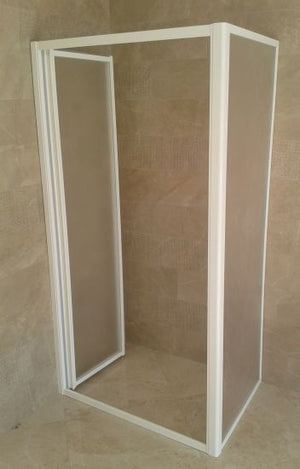 Box doccia acrilico - 2 lati, Fisso piu' Libro - Misura: 75 x 90 x h185 