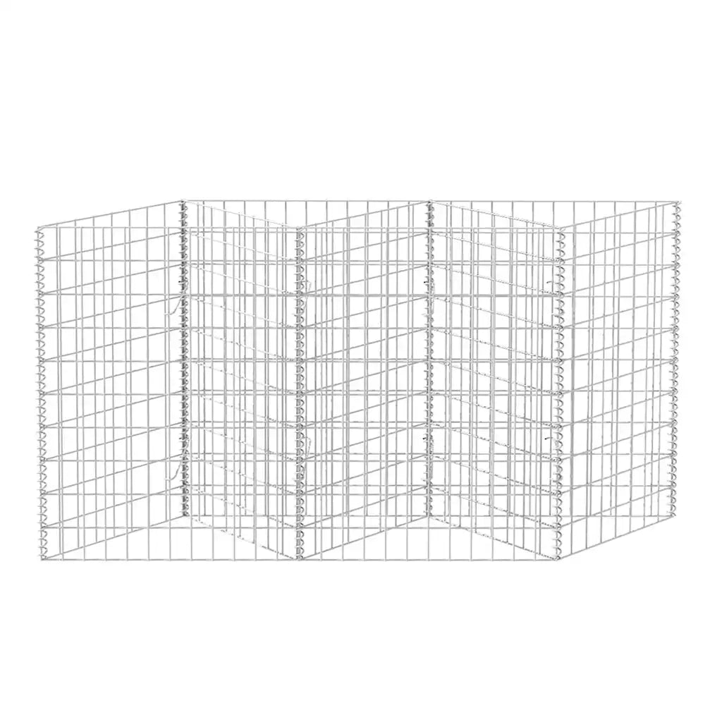 Gabbione in Rete in Acciaio Zincato 120x30x100 cm 142539
