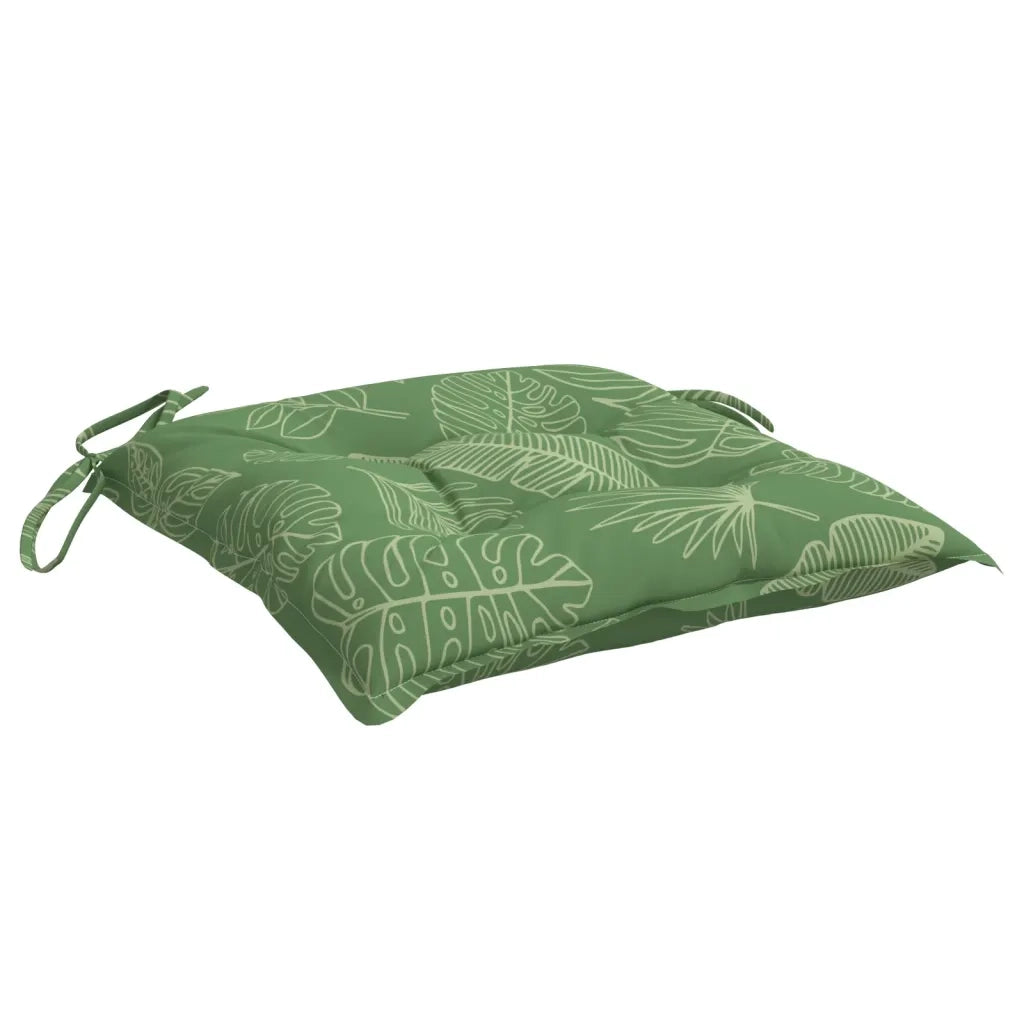 Cuscini per Sedia 2 pz Motivo a Foglie 40x40x7 cm Tessuto 361498