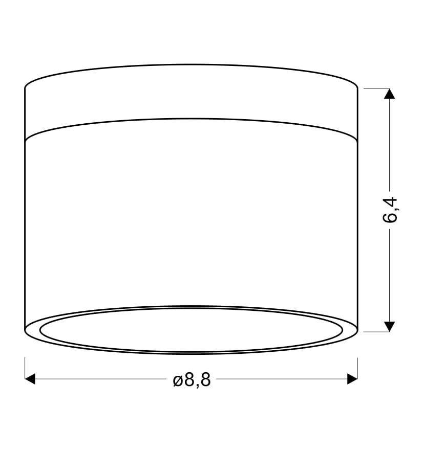 Spot soffitto Candellux TUBA LED 9W 590lm 4000K nero