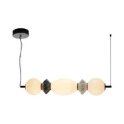 Sospensione Italux Balos LED 14W vetro/ceramica orizzontale nera
