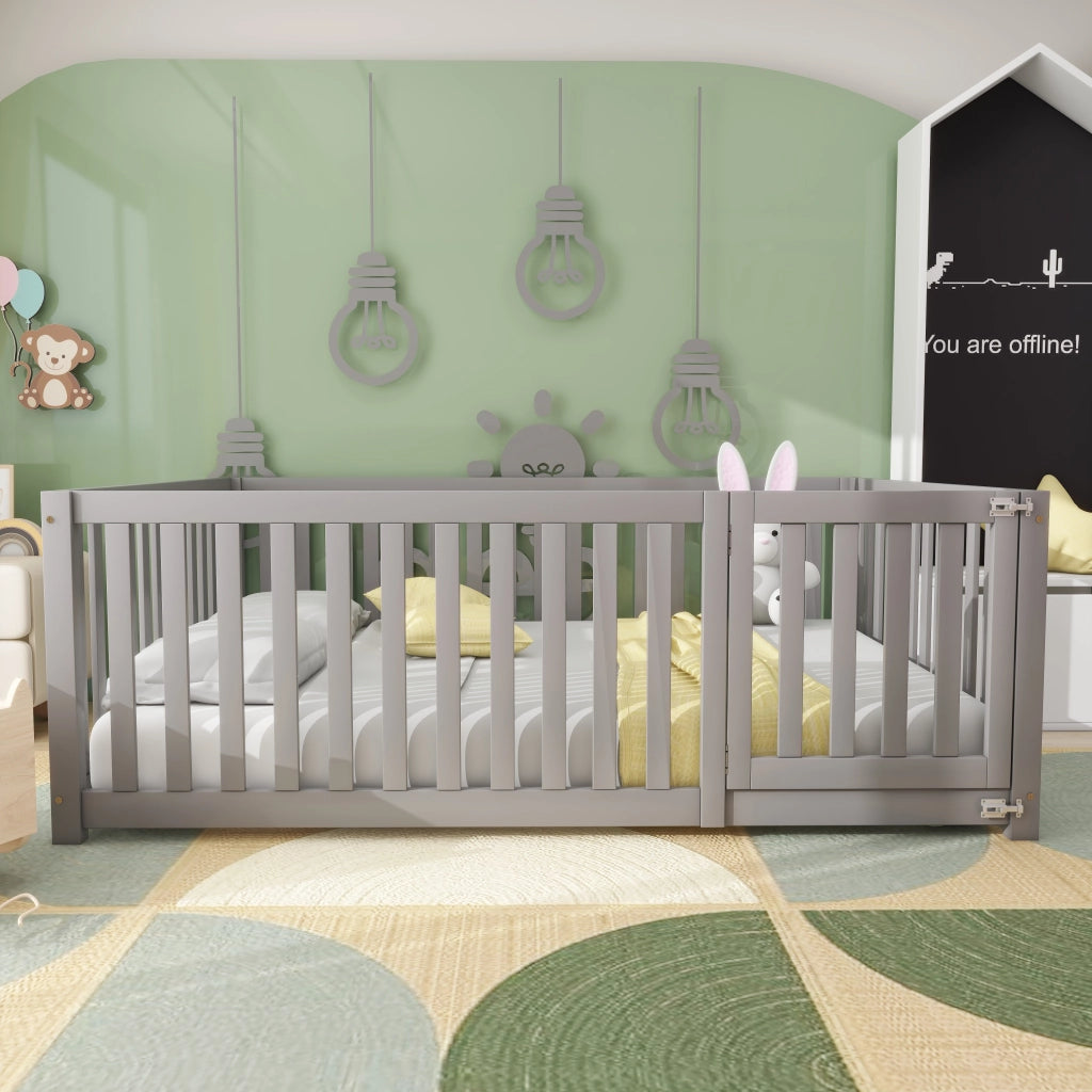 Letto per bambini 140x200 - Xylo - Grigio