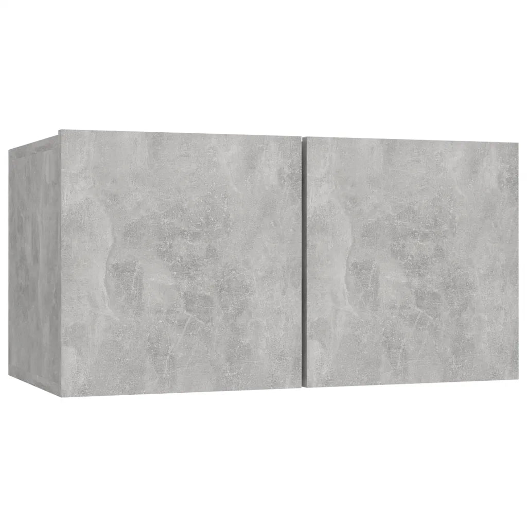 Set Mobile Porta TV 8 pz Grigio Cemento in Truciolato   cod mxl 35567