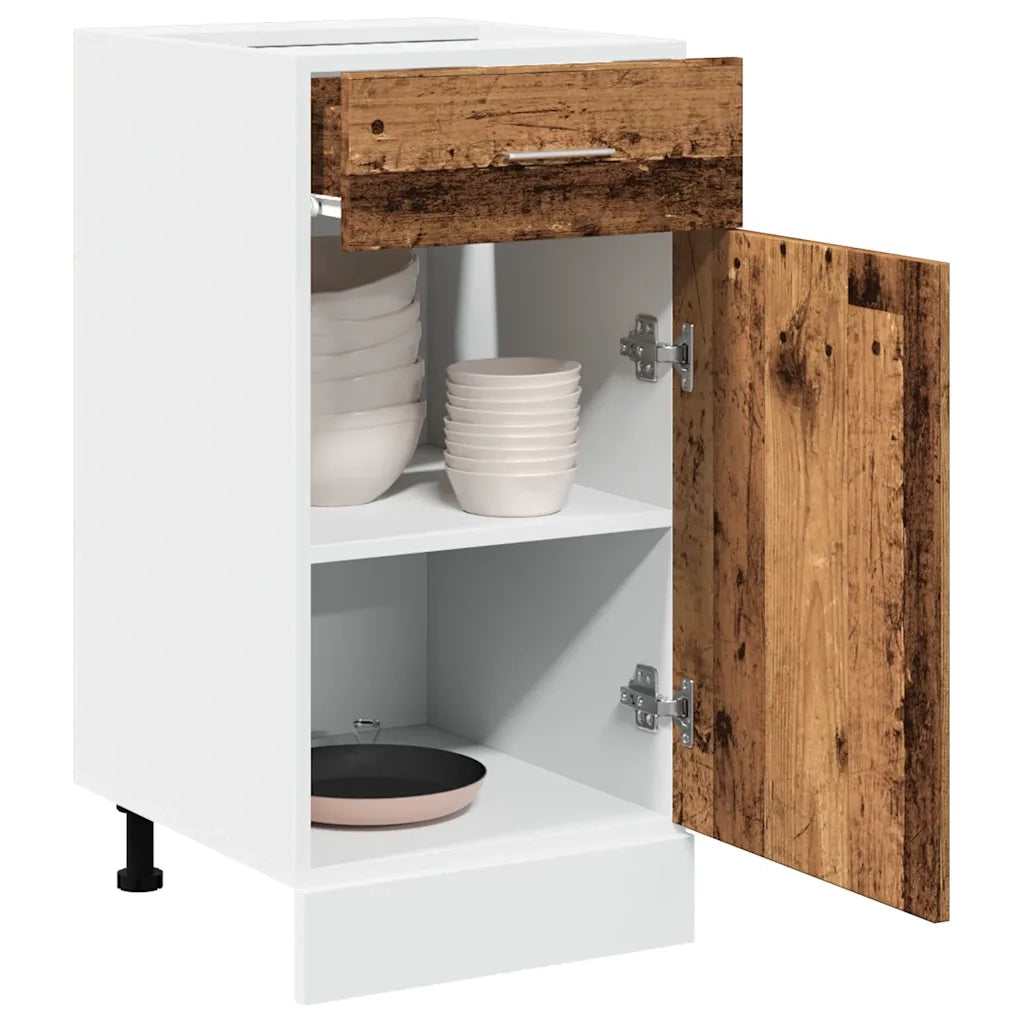 vidaXL Mobile con Cassetto “Lyon” Legno Antico 40x46x81,5cm