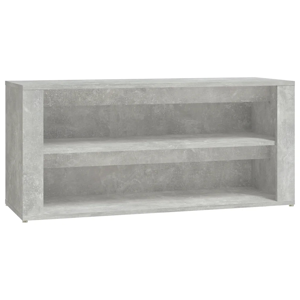 Scarpiera-Scaffale per scarpe Grigio Cemento 100x35x45 cm in Legno Multistrato 164468
