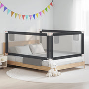 Sponda Letto Sicurezza Bambini Grigio Scuro 200x25 cm Tessuto 10233