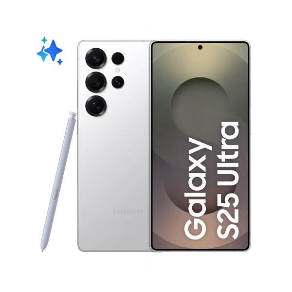 Samsung galaxy s25 ultra smartphone ai, display 6.9'' qhd+ dynamic amoled 2x, fotocamera 200mp, ram 12gb, 256gb, 5.000 mah, titanium whitesilver - SM-S938BZSDEUE