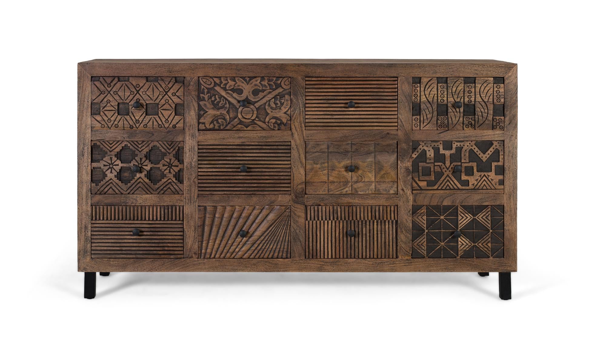 Credenza artigianale in legno massello di mango 160cm