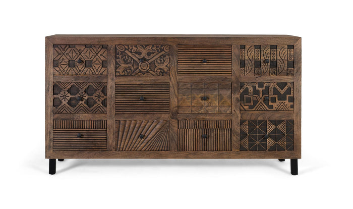 Credenza artigianale in legno massello di mango 160cm