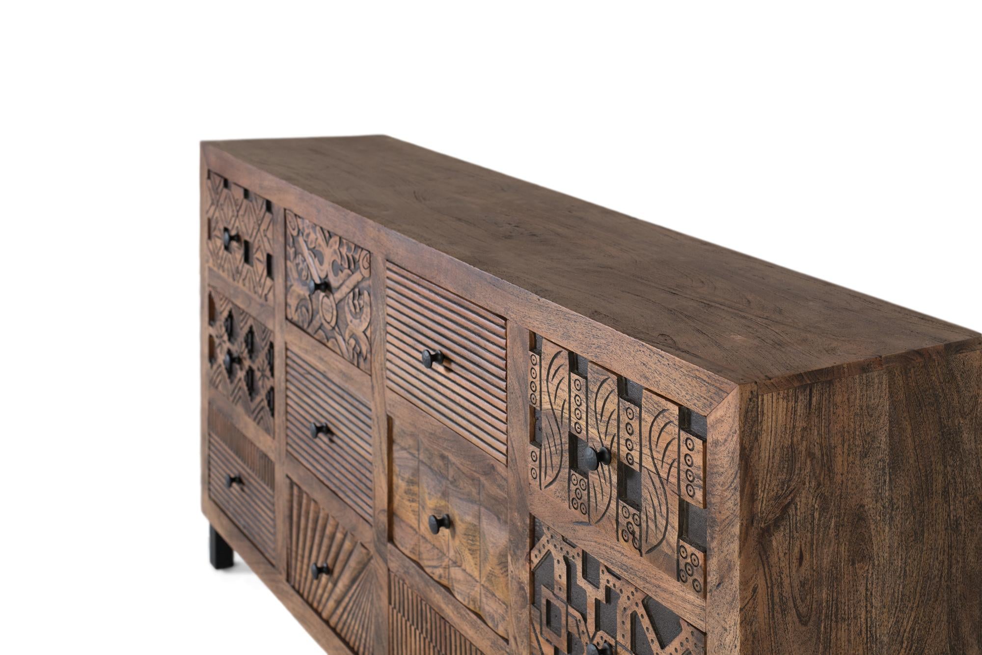 Credenza artigianale in legno massello di mango 160cm