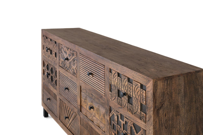 Credenza artigianale in legno massello di mango 160cm