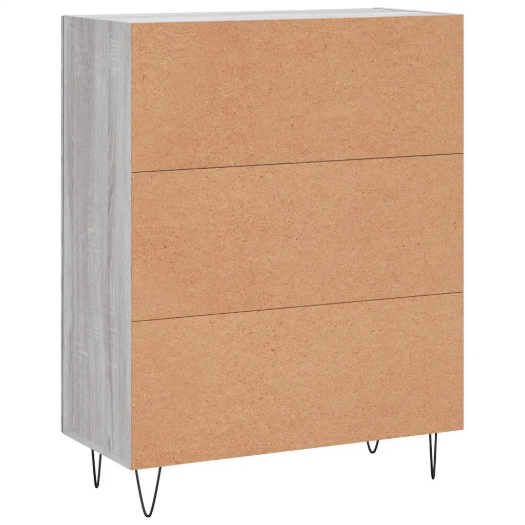 Credenza Grigio Sonoma 69,5x34x90 cm in Legno Multistrato 830258