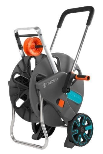 Gardena AquaRoll L Easy Carrello avvolgitubo Manuale Nero, Blu, Arancione