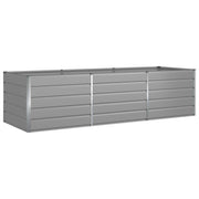 Fioriera moderna dal design industriale 195 x 100 x 45 cm per esterni e terrazze in acciaio zincato grigio chiaro. Codice articolo: 02_0059210.