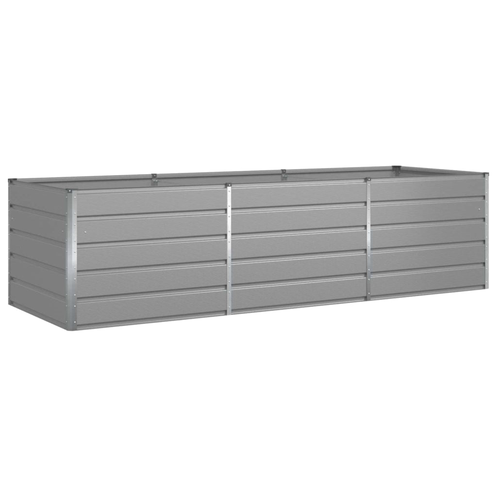Fioriera moderna dal design industriale 195 x 100 x 45 cm per esterni e terrazze in acciaio zincato grigio chiaro. Codice articolo: 02_0059210.