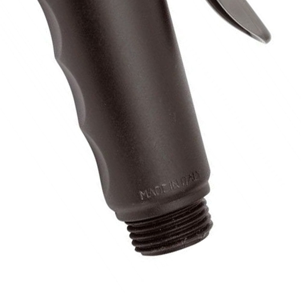 Doccetta shut-off nera opaco in abs stampata made in italy.