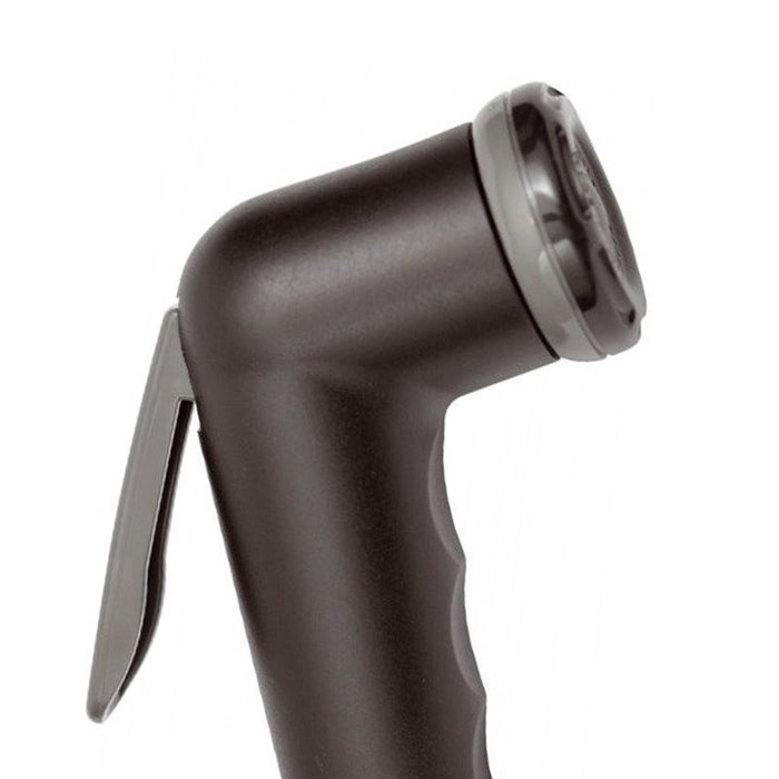 Doccetta shut-off nera opaco in abs stampata made in italy.