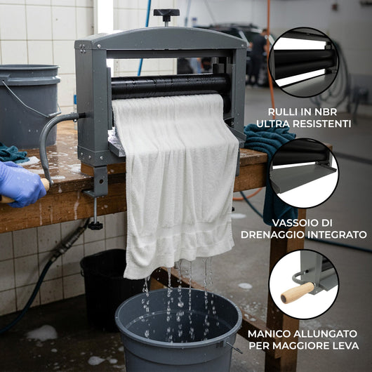 Strizzatore a manovella robusto per bucato rimozione umidità senza corrente