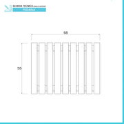 Pedana doccia legno 55 x 68 in massello antiscivolo per piatto doccia 70 x 90