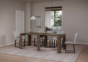 Consolle Allungabile 90x25/181 cm Pannelli in Nobilitato Narrow Noce