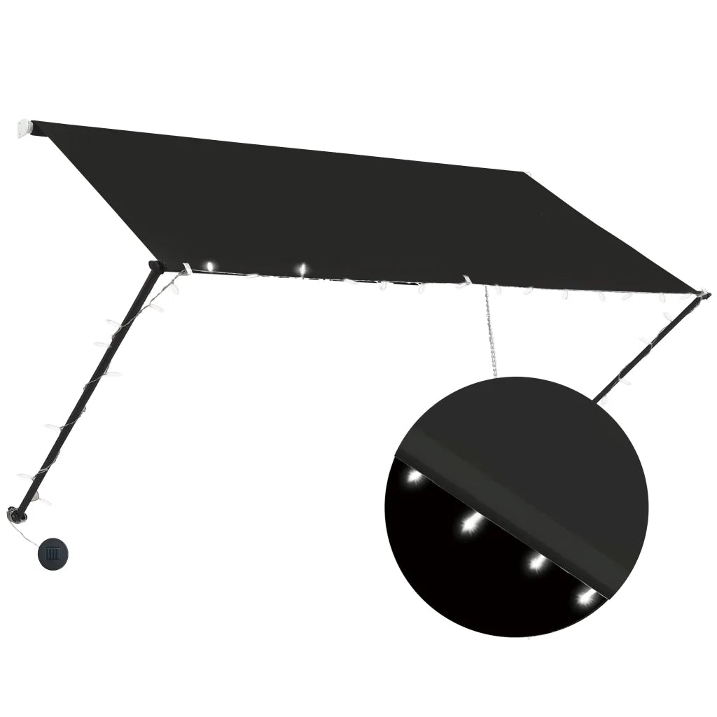 Tenda da Sole Retrattile con LED 250x150 cm Antracite cod mxl 16587
