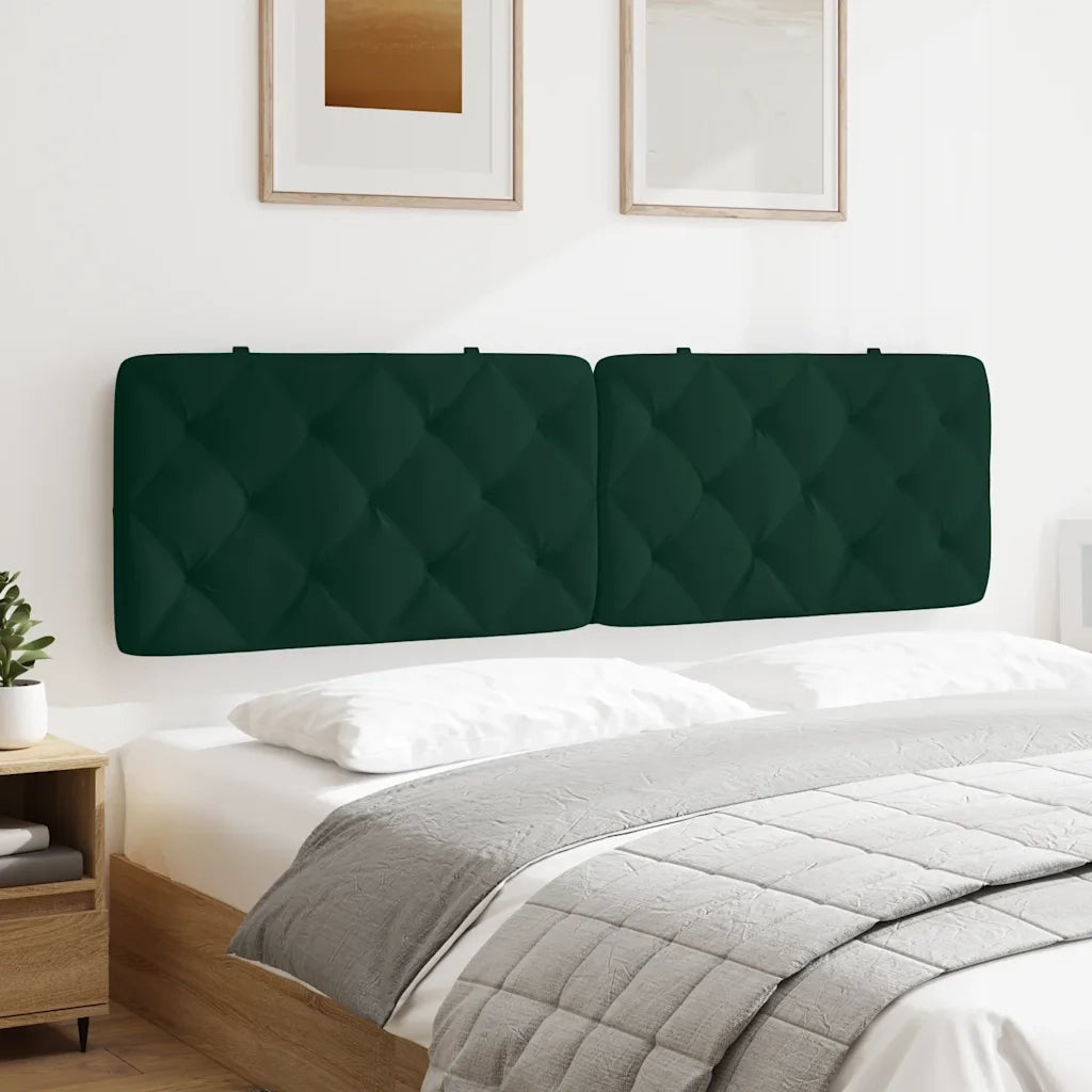 Cuscino Testiera Verde Scuro 180 cm in Velluto CFW2957372