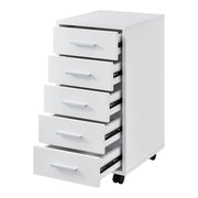 Mobiletto mobile con 5 cassetti in MDF 63 cm bianco 03_0001245