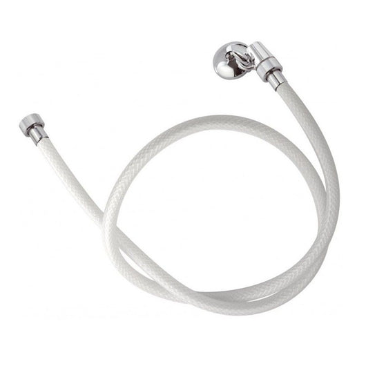 Doccetta bidet con flessibile bianco, rompigetto con gancio e appendino