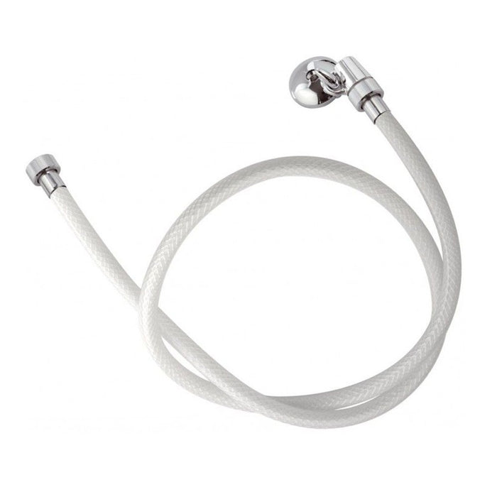 Doccetta bidet con flessibile bianco, rompigetto con gancio e appendino