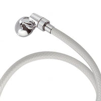 Doccetta bidet con flessibile bianco, rompigetto con gancio e appendino