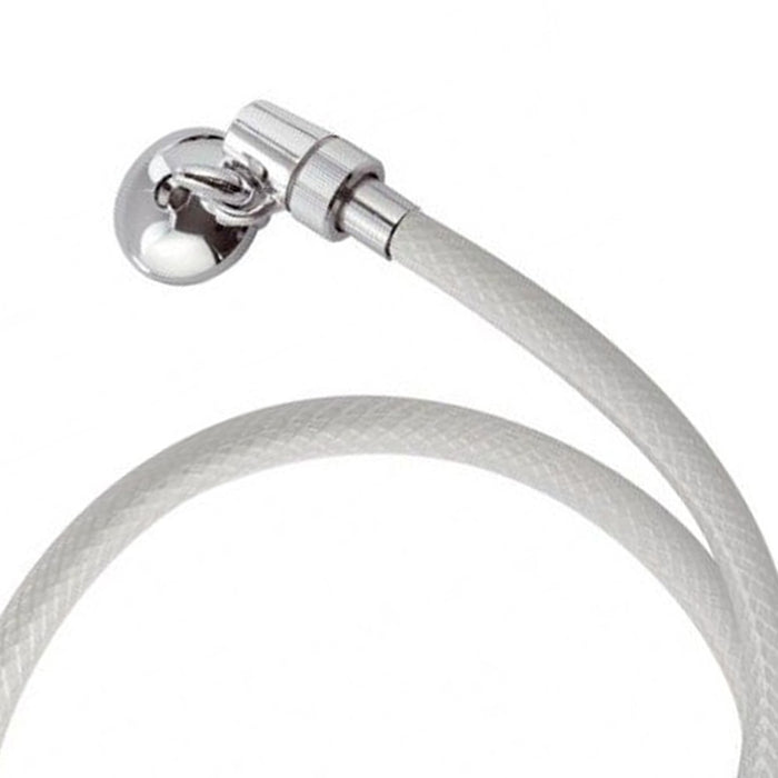 Doccetta bidet con flessibile bianco, rompigetto con gancio e appendino