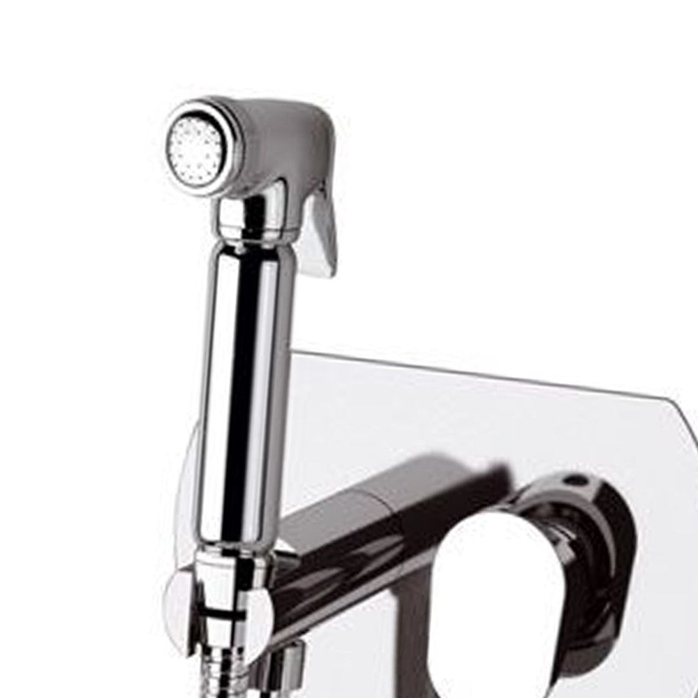 Miscelatore incasso per shut-off con doccetta shut-off, supporto doccia e flessibile doccia