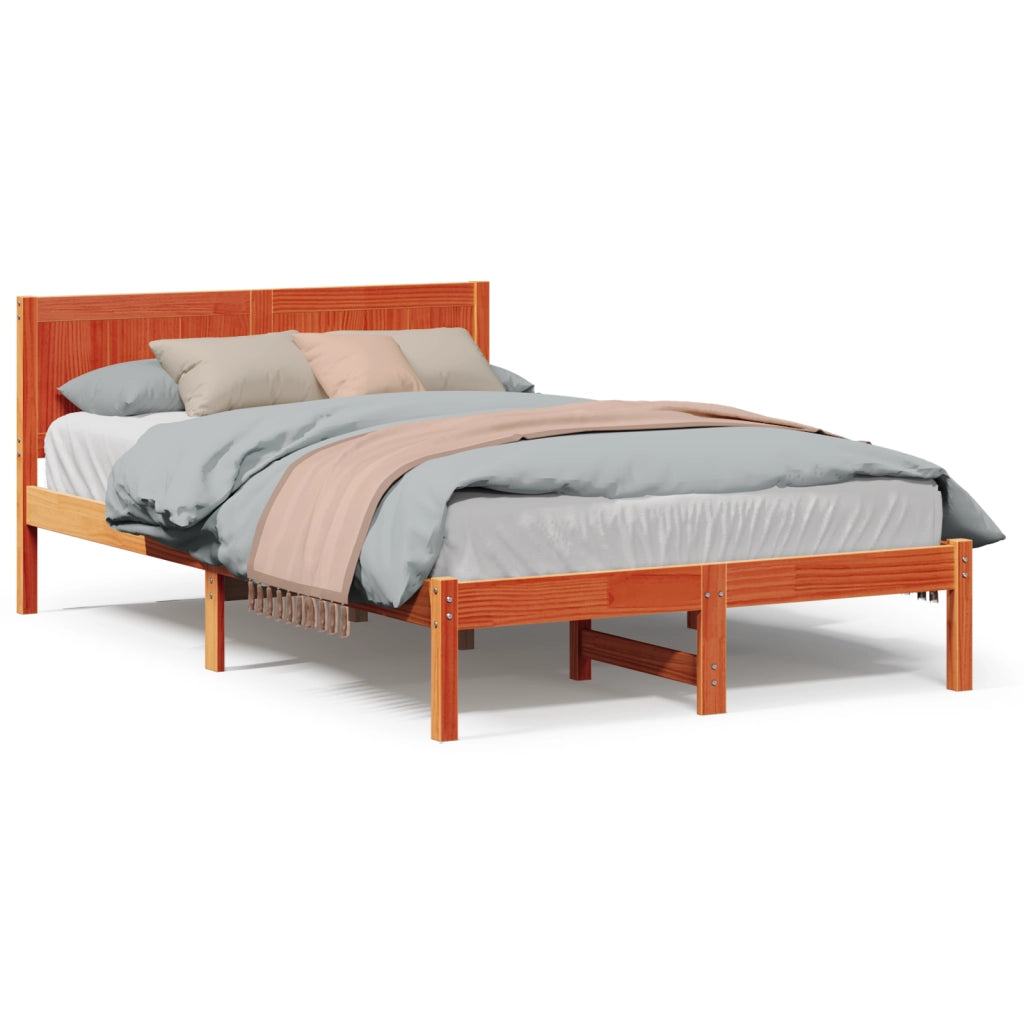 Struttura Letto in Pino Massello Marrone cerato 120 x 190 cm